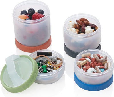 Human gear humangear stax clear spectrum medium starter 4-pack - opbergdoos - stapelbaar - lichtgewicht - kamperen m