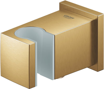 Grohe euphoria cube wandaansluitbocht - met wandhouder - brushed cool sunrise (goud)