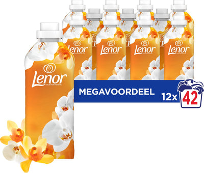 Lenor wasverzachter amber orchidee - 12 x 42 wasbeurten