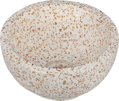 Differnz boomer waskom - 21x12cm - rond - terazzo - beige