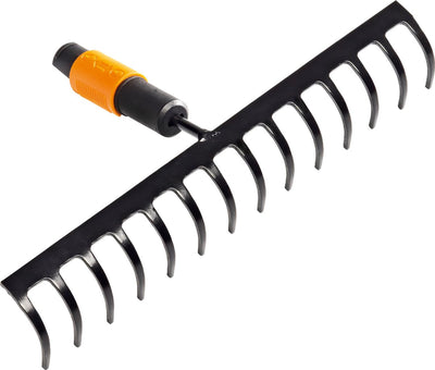 Fiskars quikfit™ hark - tuinhark - opzetstuk - 14-tanden van carbonstaal - 20,5 cm