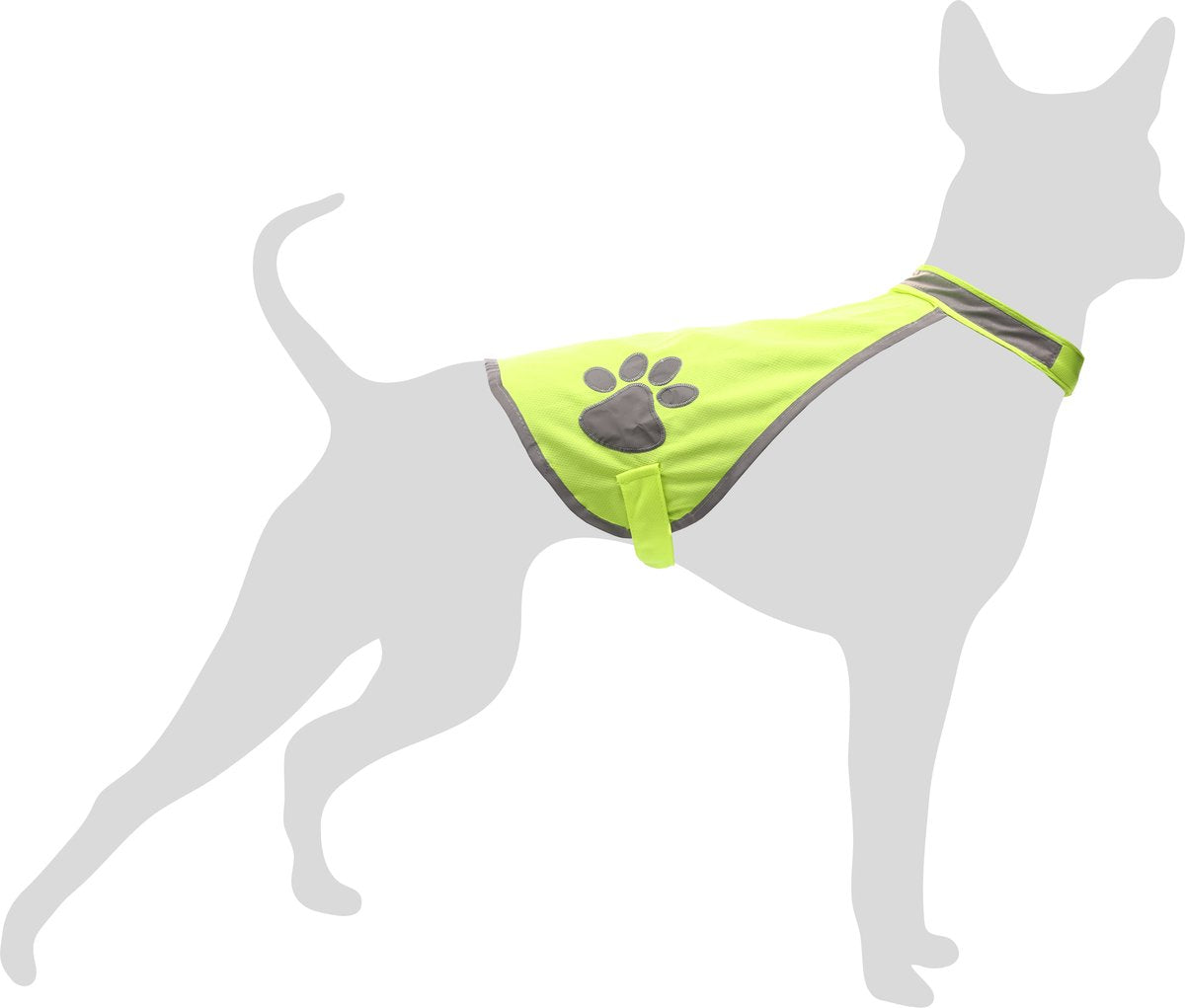 Flamingo honden veiligheidsvest refi - geel - 34 cm ruglengte