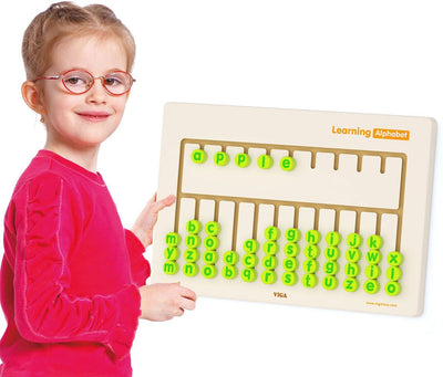 Vigatoys viga toys - wand-muurspel - leer het alfabet