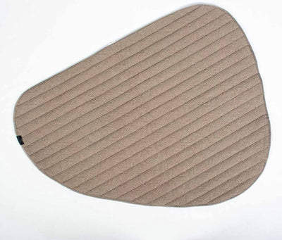 D d home hondendeken pebble - dubbelzijdige plaid velours teddy - voor bank of vloer - 120x95x2cm - taupe
