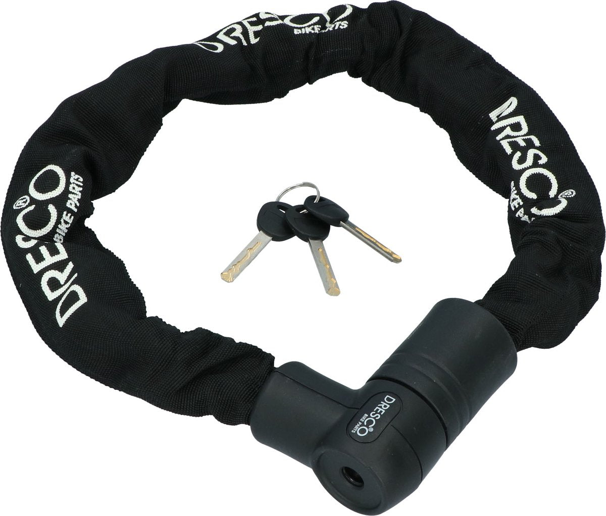 Dresco kettingslot art 4 - art 4 goedgekeurd voor verzekering - scooterslot - motorslot - fietsslot - 90cm lang - 10.5mm doorsnee - zwart