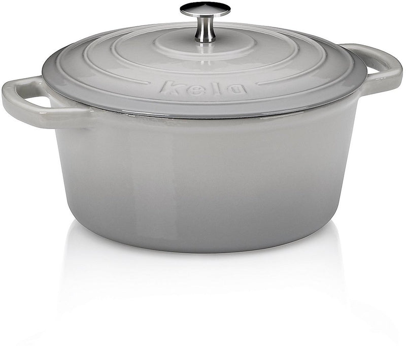 Kela braadpan, gietijzer, rond, grijs, 24 cm - | calido