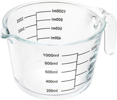 Gefu dimenso maatbeker – 1000 ml – borosilicaatglas – magnetronbestendig – vaatwasserbestendig – transparant
