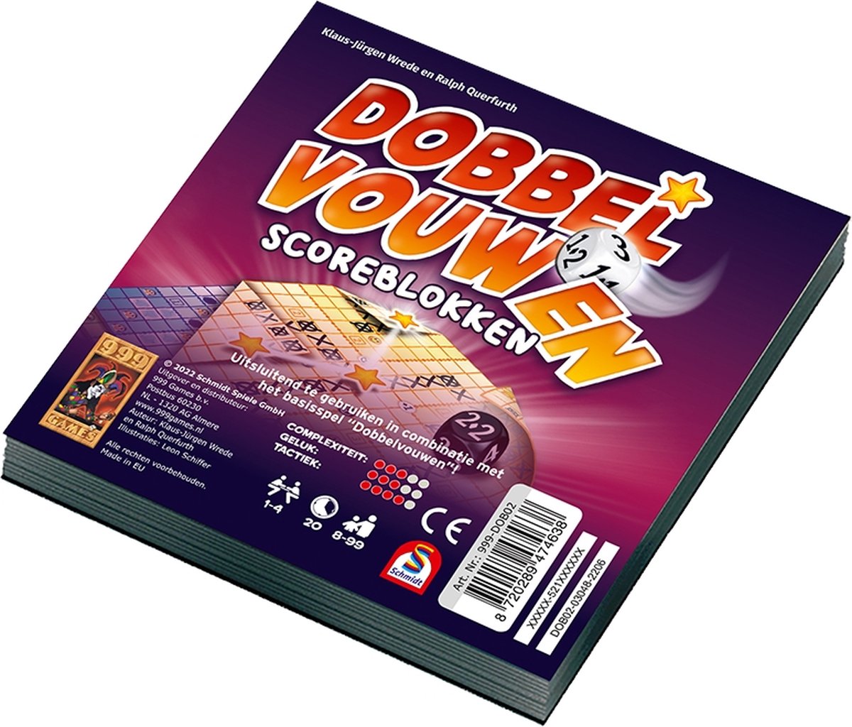 999games 999 games scoreblokken dobbel vouwen