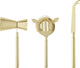 Bloomingville - cocktailbarset - goud - roestvrij staal - set van 3