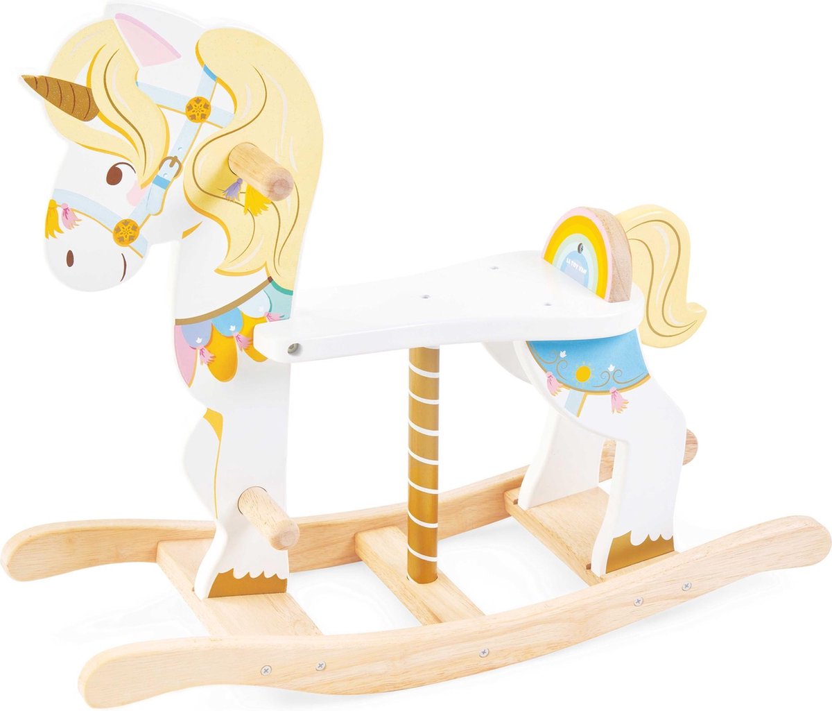 Le toy van speelgoed van ltv - schommelende eenhoorncarrousel.