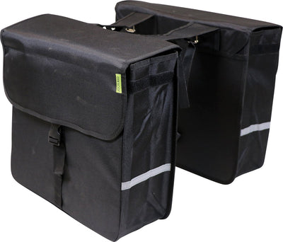 Dresco luxe shopper dubbele fietstas 40 liter nylon zwart