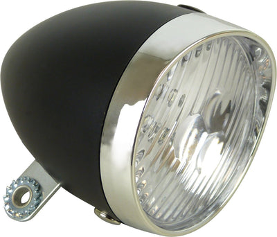 Dresco koplamp fiets classic zwart - fietsverlichting - classic - 3 leds - zwart