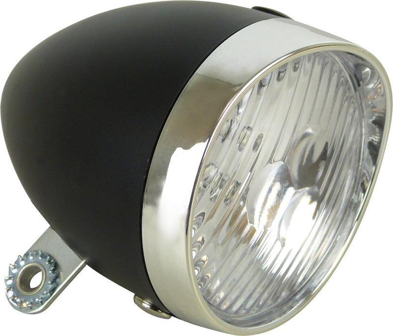 Dresco koplamp fiets classic zwart - fietsverlichting - classic - 3 leds - zwart