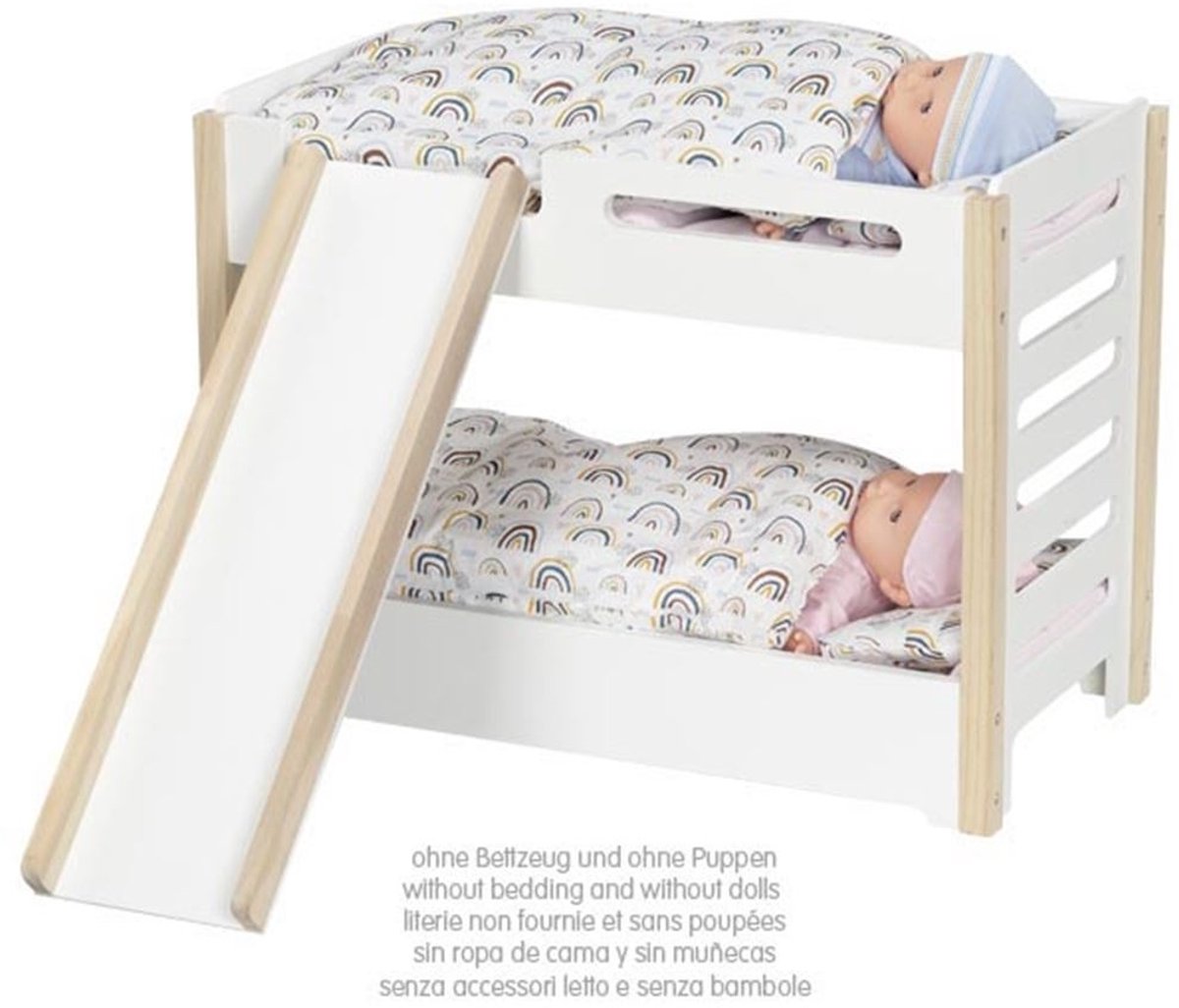 Goki houten poppenstapelbed met glijbaan