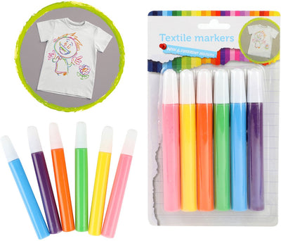 Toi-toys textielstiften tropical, 6st.