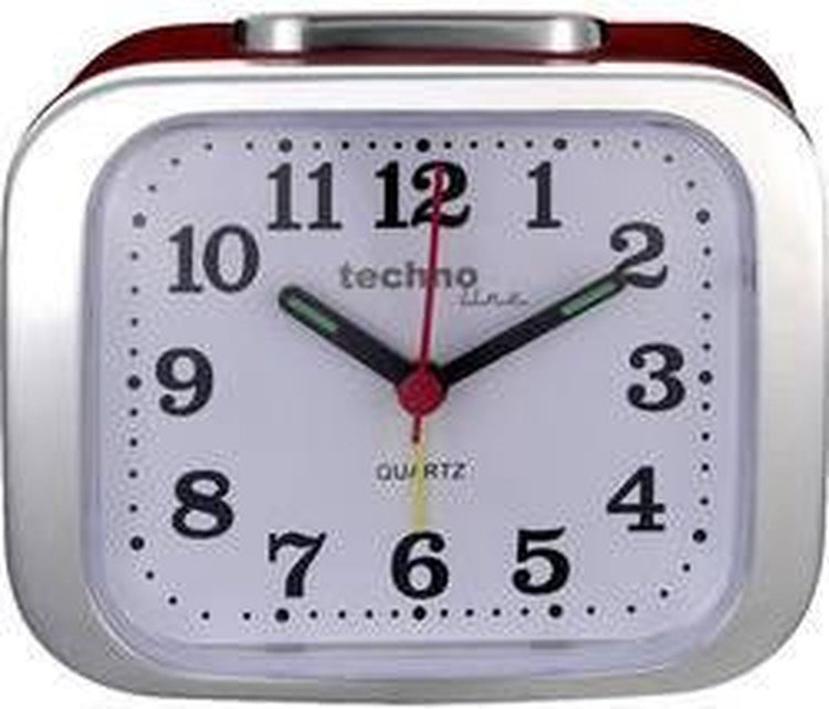 Technoline model xl rood - analoge quartz wekker in retro design