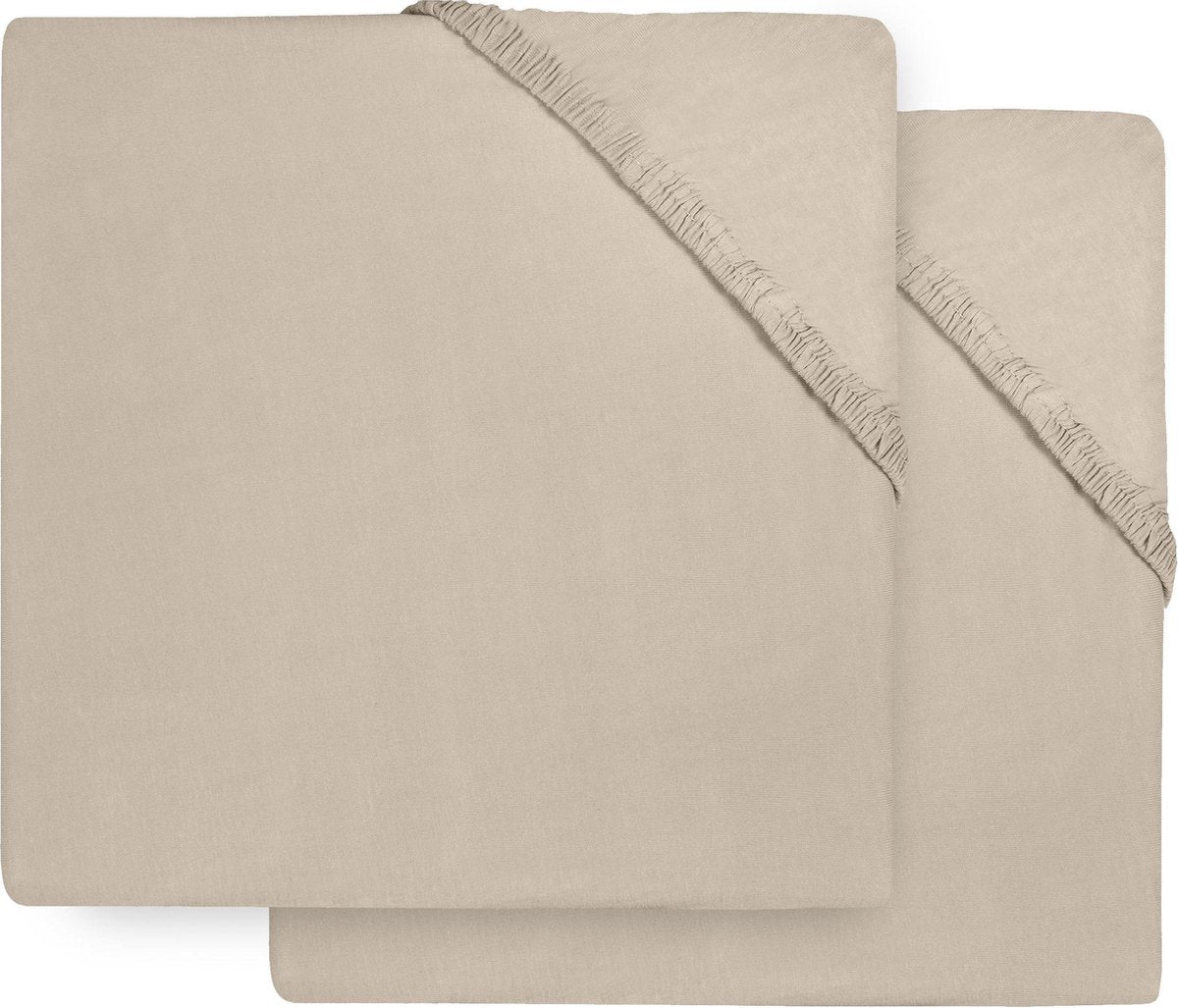 Jollein baby hoeslaken ledikant - nougat - jersey - 2 stuks - 60x120cm