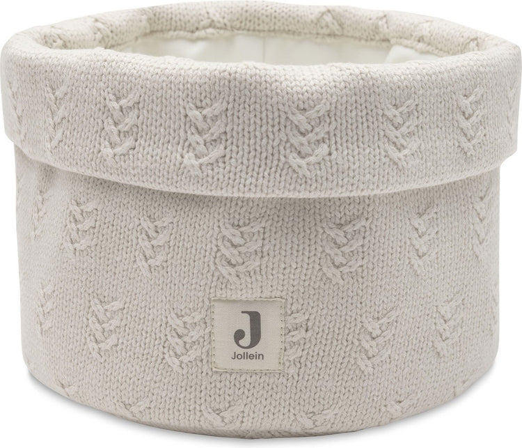 Jollein - commodemandje - commode mandje - grain knit - oatmeal