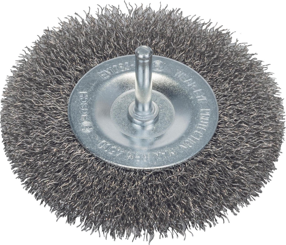 Bosch 6mm schijfborstel 100 gegolfd 0.3 inox