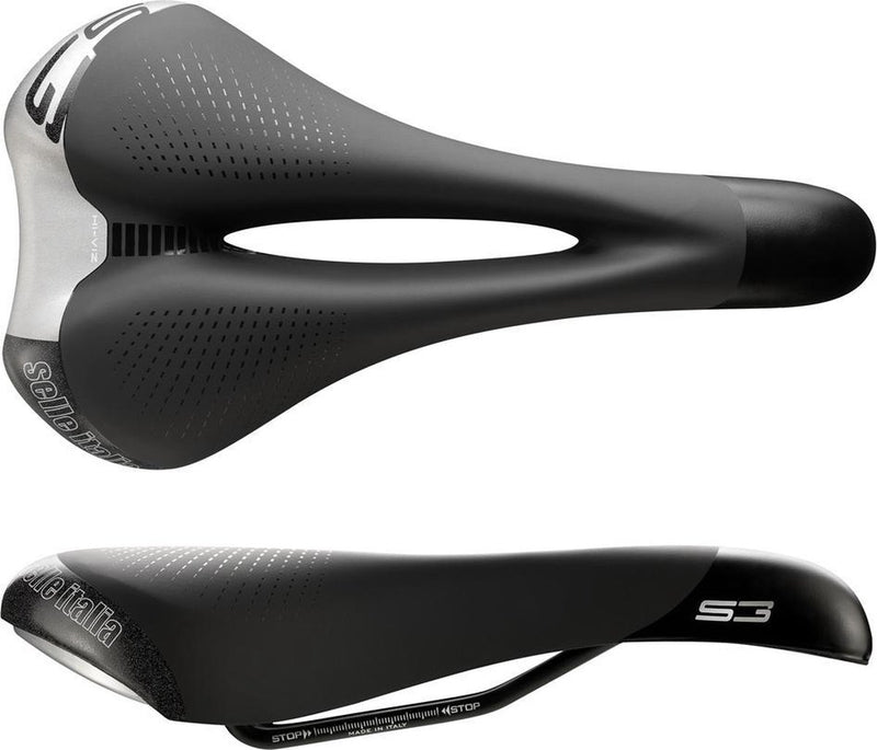 Selle italia zadel s3 flow carbon zwart s2