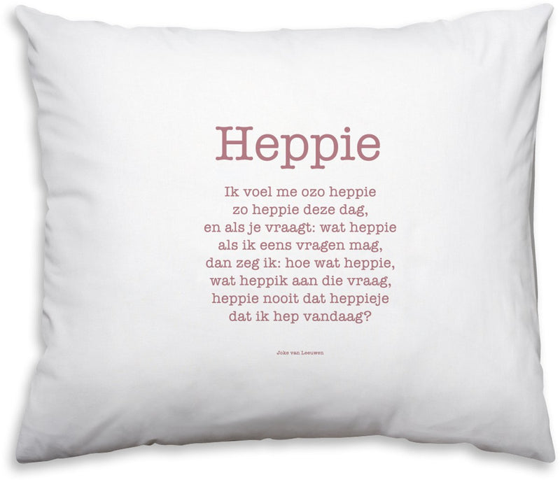 Plint poezie om te kussen - heppie, gedicht op kussensloop