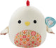 Squishmallows todd-beige rooster w floral belly 30cm plush