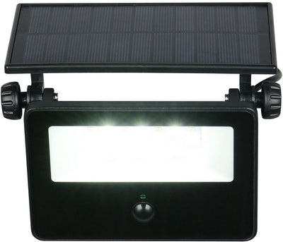 Rl live your light reality moura - wandlamp - zwart mat - incl. 1x smd 10 w - instelbare lichtkleur - bewegingssensor - wandmontage - oplaadbaar - snoerloos - solar - zonne-energie - kantelbaar - geheugenfunctie via de wandschakelaar - buitenverlichting -
