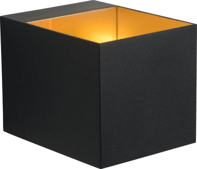 Lucide devi - wandlamp - 1xg9 - zwart