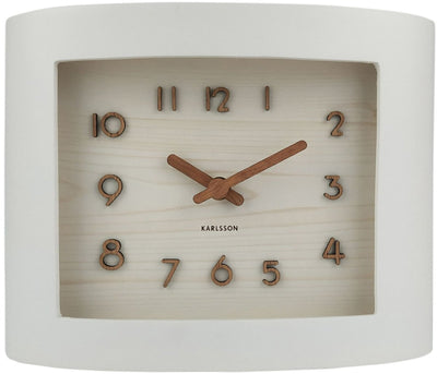 Karlsson tafelklok sole squared - wit - 8.4x22.1x16.9cm - modern
