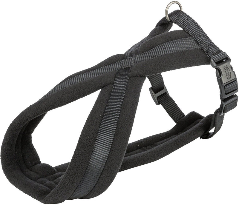 Trixie hondentuig - comfortabel verstelbaar zwart 40-70x2cm - vliesvulling, singelband