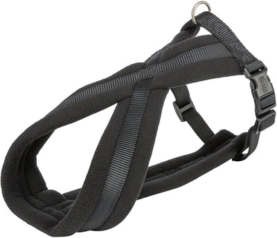 Trixie hondentuig - comfortabel verstelbaar zwart 40-70x2cm - vliesvulling, singelband m