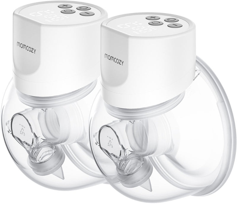 Momcozy s12pro handsfree borstkolf - 2 stuks - extra stil en compact - elektrisch - oplaadbaar - wit