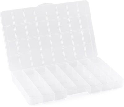 Vaessen creative opbergbox – opbergdoos met deksel 34,7 x 21,8 x 3,5 cm - 32 vakjes