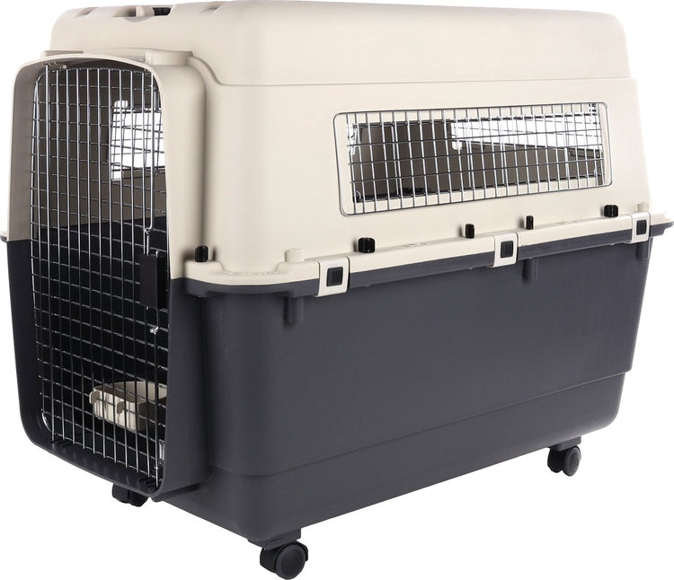 Flamingo transportbox hond xxl 100×70×75 cm – transportkooi nomad donkergrijs