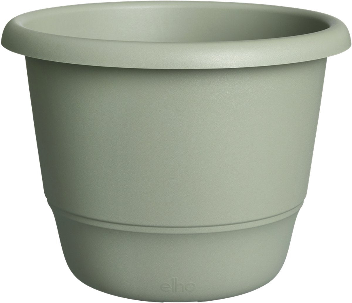 Elho amiga rond 55 - grote bloempot voor binnen buiten - 100% gerecycled plastic - ø 55 x h 41.3 cm - tijmgroen