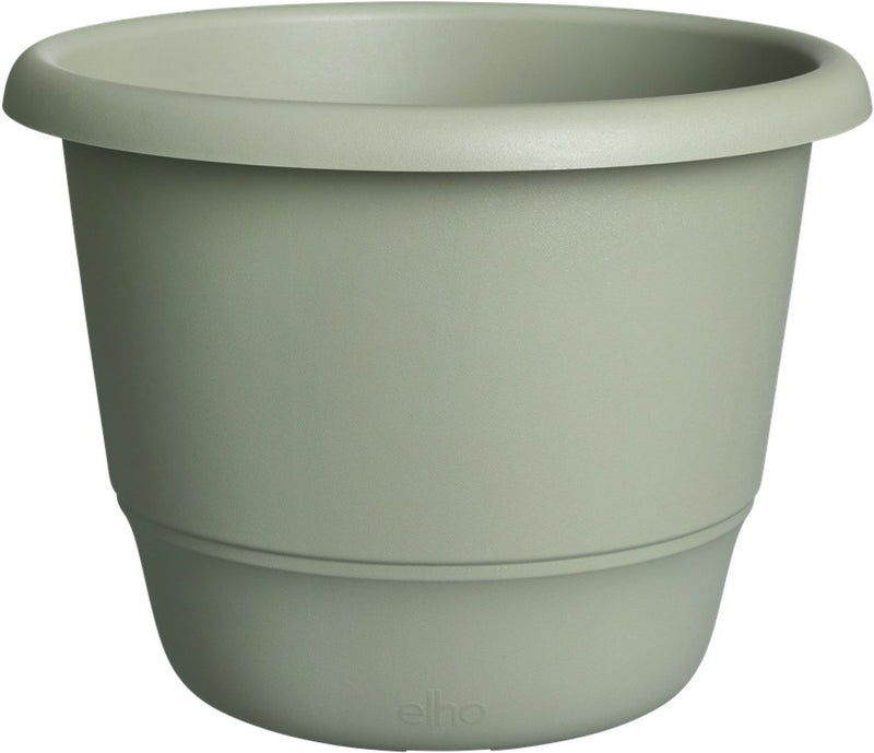 Elho amiga rond 55 - grote bloempot voor binnen buiten - 100% gerecycled plastic - ø 55 x h 41.3 cm - tijmgroen