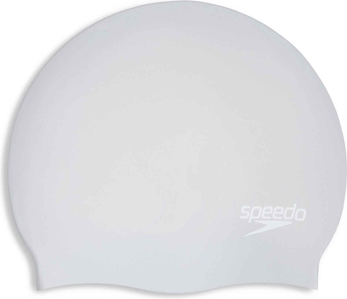 Speedo long hair cap badmuts - zilver wit