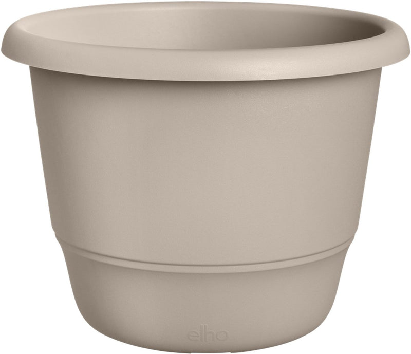 Elho amiga rond 47 - bloempot voor binnen buiten - 100% gerecycled plastic - ø 47.0 x h 35.3 cm - paddenstoel beige