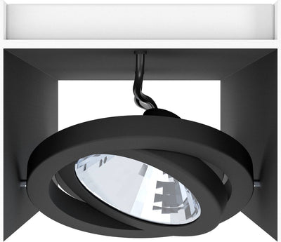 Eglo vidago - led plafondlamp - 1-lichts - wit zwart