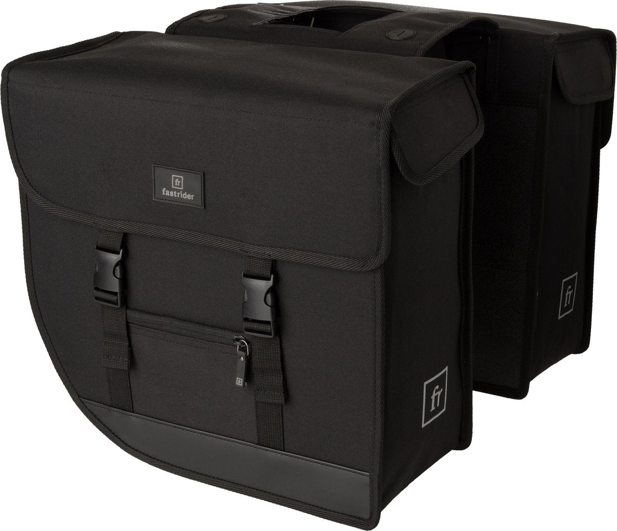Fastrider hybrid large dubbele fietstas zwart - 35l