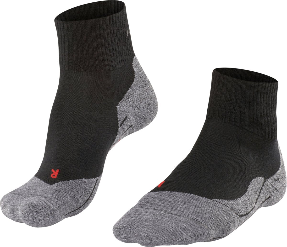 Falke tk5 short anti-blaar dun wol functioneel materiaal wandelsokken heren zwart - maat 39-41