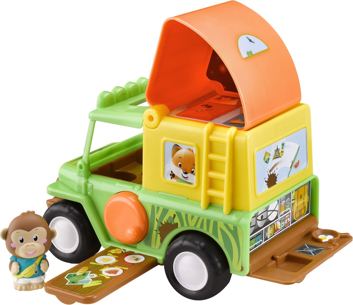 Klorofil speelset de safari jeep incl 1 poppetje uit de apen familie