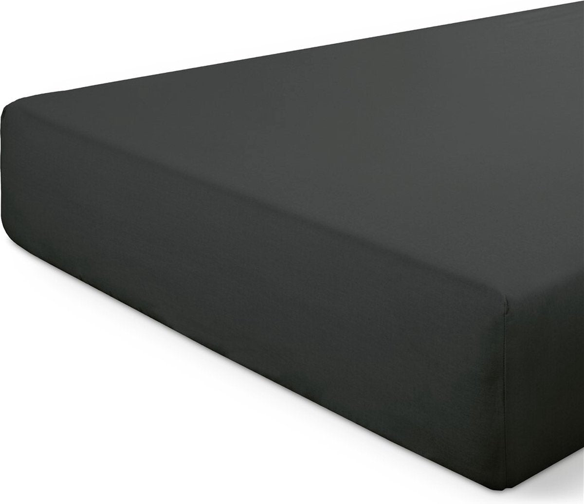 Dindi home dindi hoeslaken basic beauty - 160x200 - 100% katoen - zwart