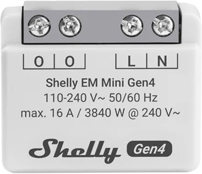 Shelly em mini gen4 - compacte energiemeter 16a - wi-fi, bluetooth en zigbee