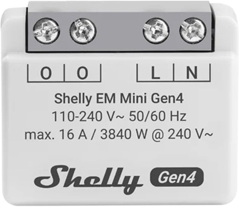 Shelly em mini gen4 - compacte energiemeter 16a - wi-fi, bluetooth en zigbee