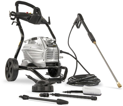Powerplus elektrische hogedrukreiniger powxg90430 - [5620} terrasreiniger, start stop functie, max. druk van 190 bar en temperatuur van 50 °c, 10 m slang en accessoires inbegrepen, reinigen van auto's, meubelen en fiets