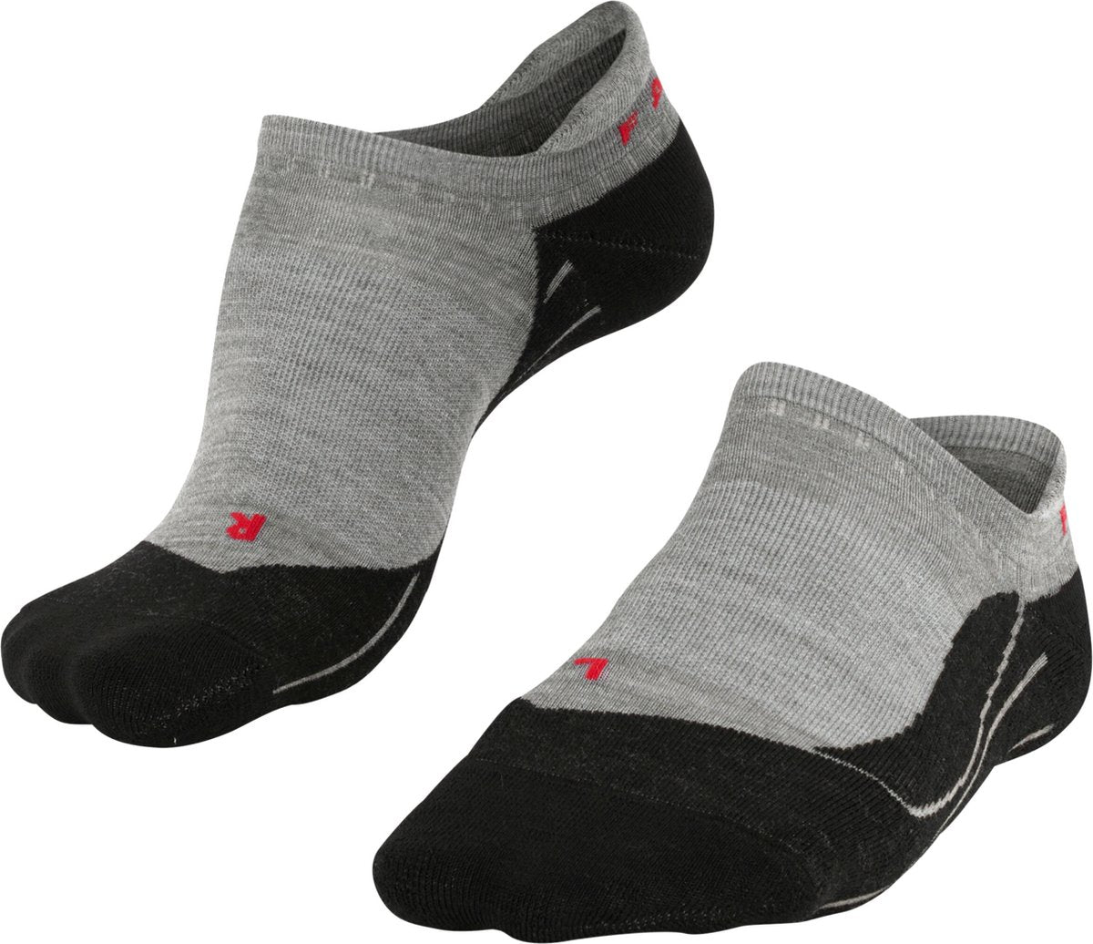 Falke tk5 invisible anti-blaar dun wol functioneel materiaal wandelsokken heren grijs - maat 44-45