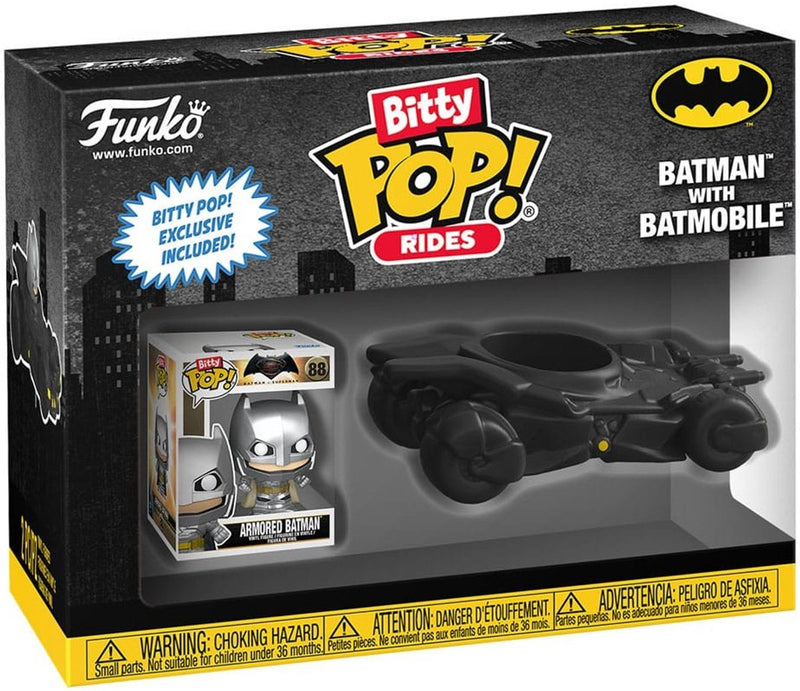 Funko batman batman with batmobile - (bitty pop! ride) vinylfiguur unisex pop! - neutraal - standard
