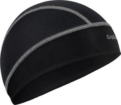 Gripgrab - upf 50+ lightweight zomer fiets helmmuts uv bescherming fietsmuts skull cap - zwart - unisex - maat one size