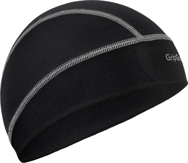 Gripgrab - upf 50+ lightweight zomer fiets helmmuts uv bescherming fietsmuts skull cap - zwart - unisex - maat one size